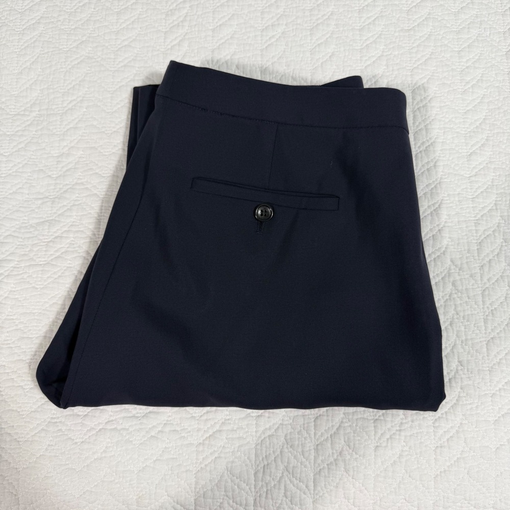 Theory Rosel SH Sevona Pants Womens 6 Navy Blue Wool Blend Professional EUC